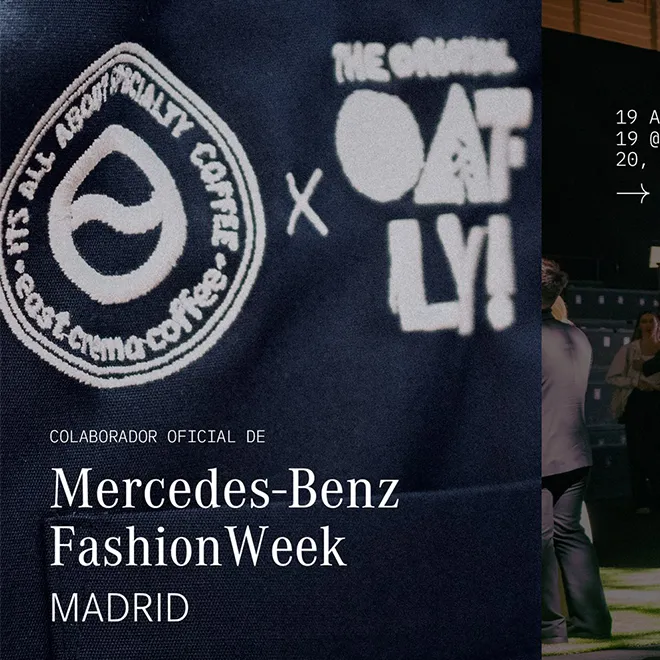EAST CREMA COFFEE x OATLY in Cibelespacio at Mercedes-Benz Fashion Week Madrid