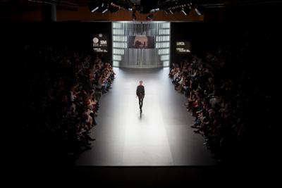 aspecto parcial desfile en pasarela