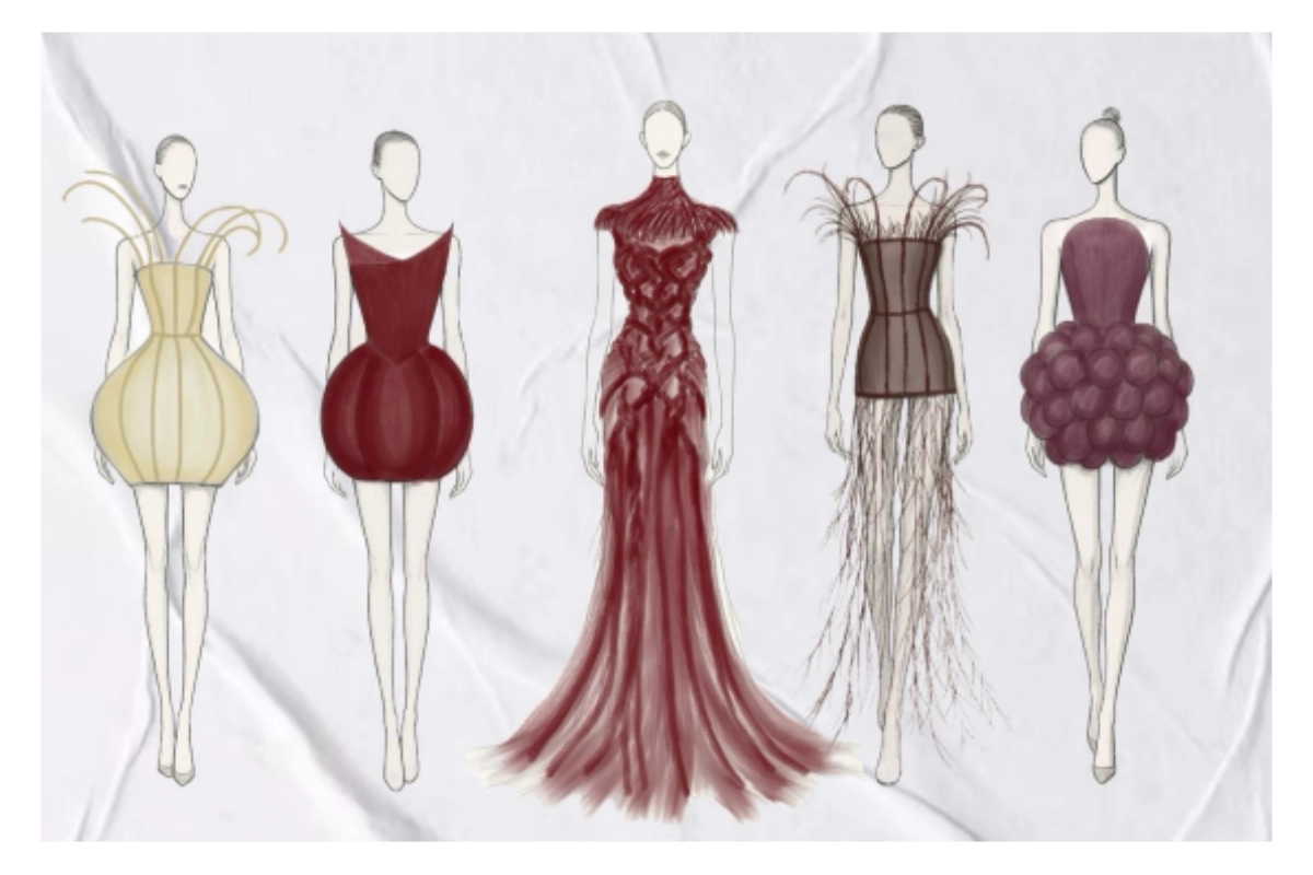 Boceto de la colección de De la Cierva en Mercedes-Benz Fashion Week Madrid