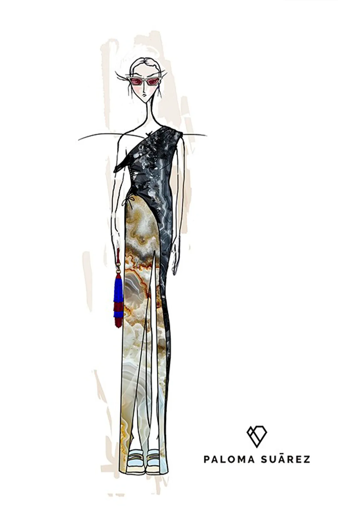 Draft of the Paloma Suárez collection at Mercedes-Benz Fashion Week Madrid.