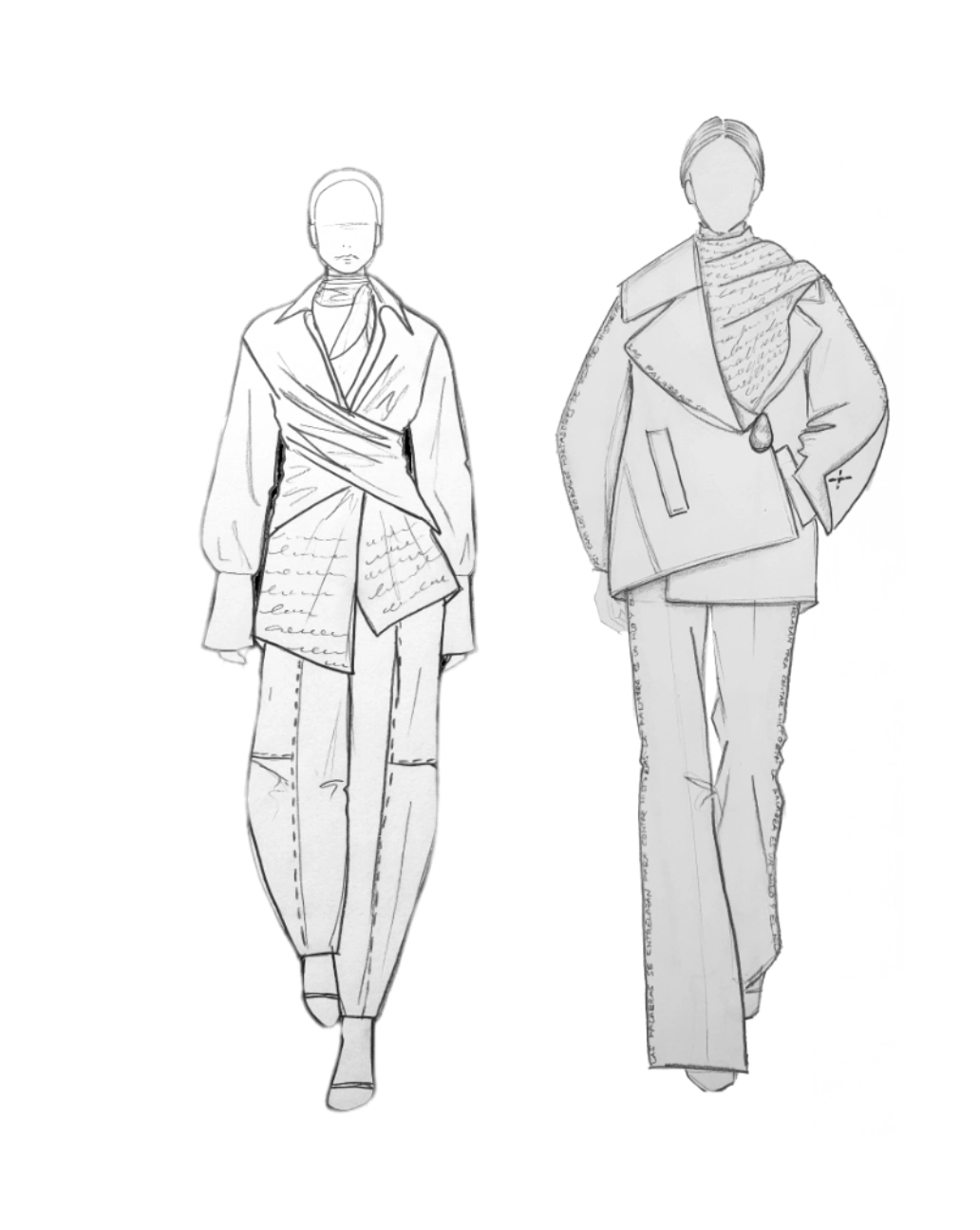 Draft of the Simorra collection at Mercedes-Benz Fashion Week Madrid.