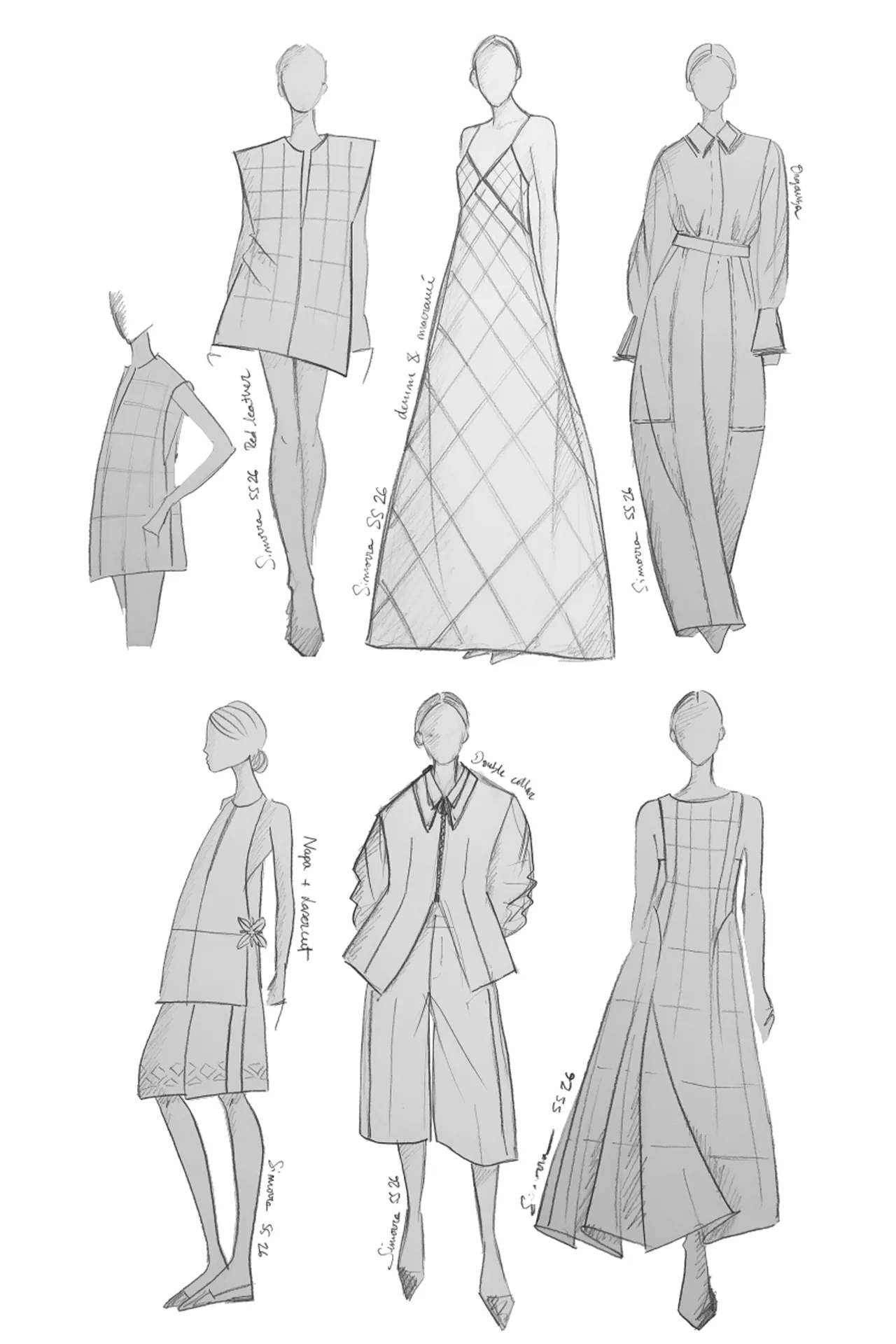 Draft of the Simorra collection at Mercedes-Benz Fashion Week Madrid.
