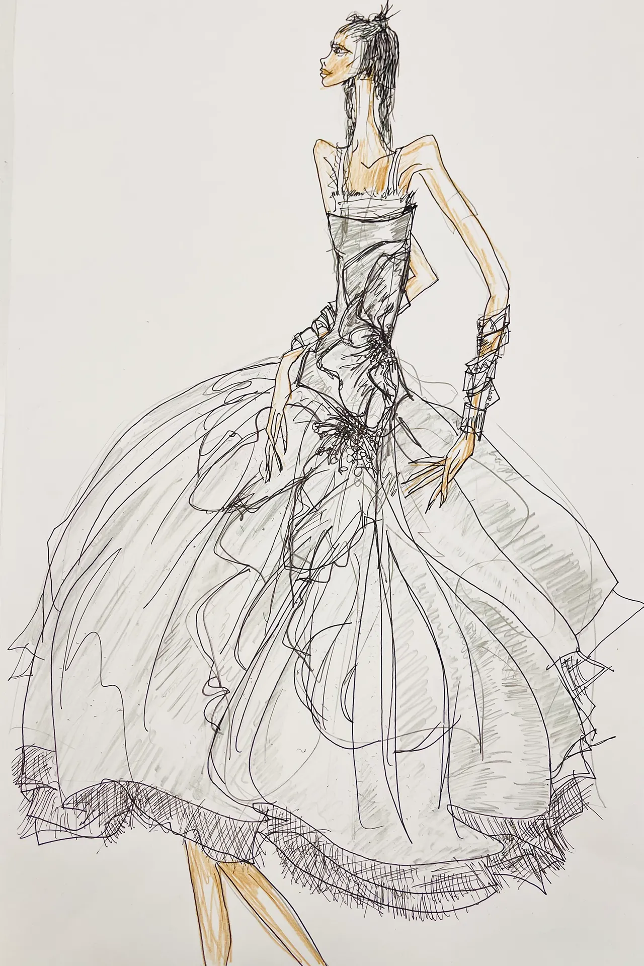 Boceto de Malne en Mercedes-Benz Fashion Week Madrid