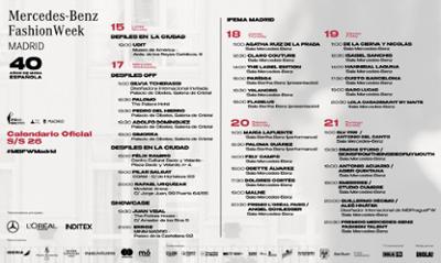 MBFWMadrid 40th Anniversary Calendar