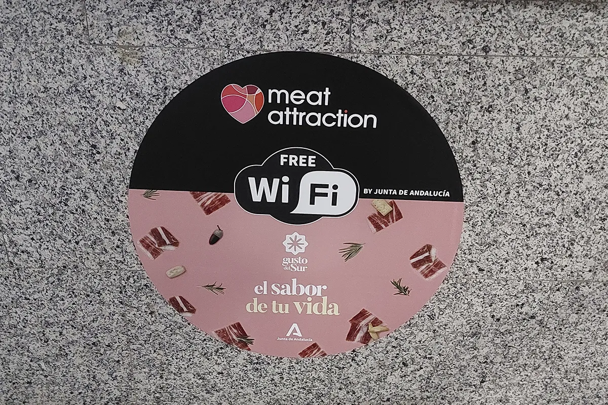 Wifi sticker at Meat Attraction