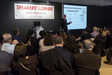 Imagen de una de las presentaciones de los Speakers´Corner de EXPODENTAL