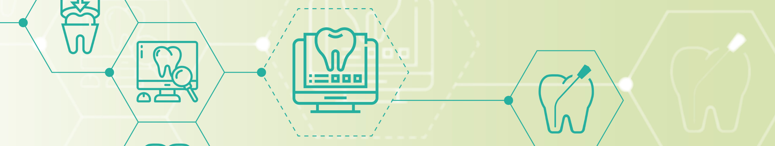 Hand pointing to a drawing of a dental piece