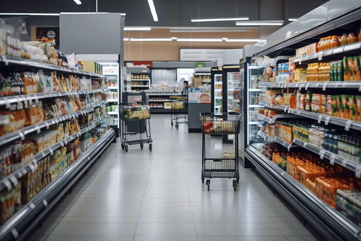 Supermarket aisle PRIVEL