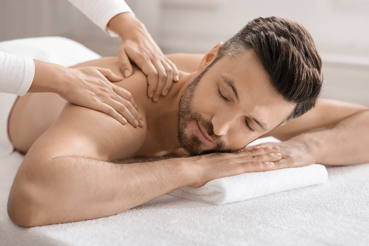 man receiving a massage