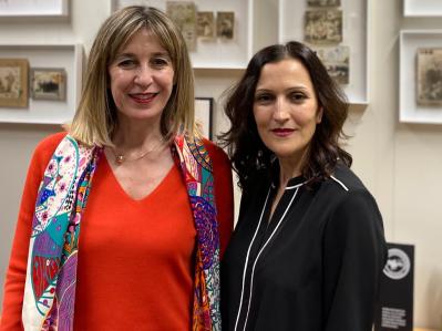 Zohra Bena, presidenta de AICI España junto con Julia González, directora de la feria