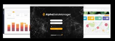 Diagram of AlphaDataManager, the Alphanet Solutions platform