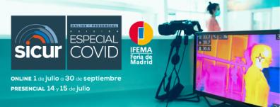 Imagen y logos del nuevo monográfico  de SICUR ESPECIAL COVID