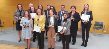 The women honored at the I PESI Awards Ceremony, at SICUR CYBER
