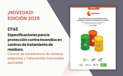 Portada del documento sobre protección de incendios en CTR de CEPREVEN.