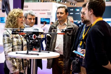 Stand in sicur showing a drone