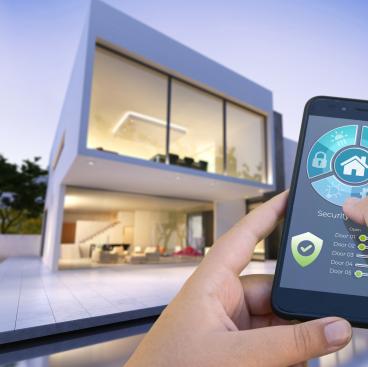 Vivienda unifamiliar y manejo de su sistema de seguridad desde un smartphone