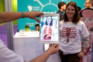 Showing the human body with a digital device