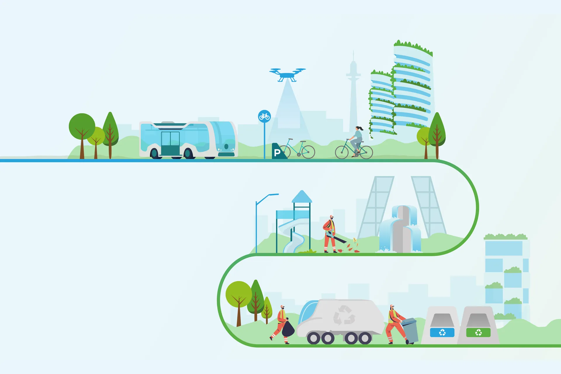 Illustration of ecological city in TECMA