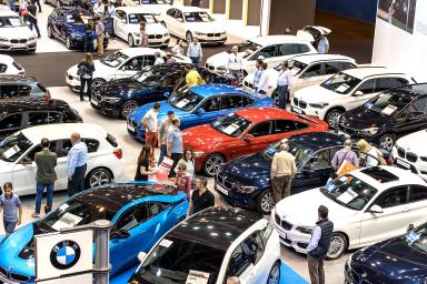 vista general de coches