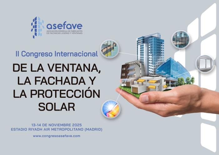 Cartel del II Congreso Internacional de la Ventana, la Fachada y la Protección Solar