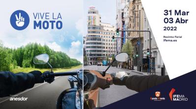 imagen de la feria con motocicletas en carretera y en ciudad