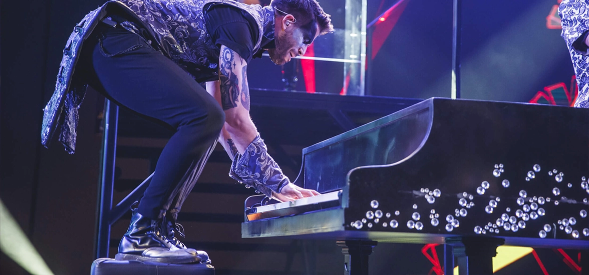 artist playing the piano at WAH