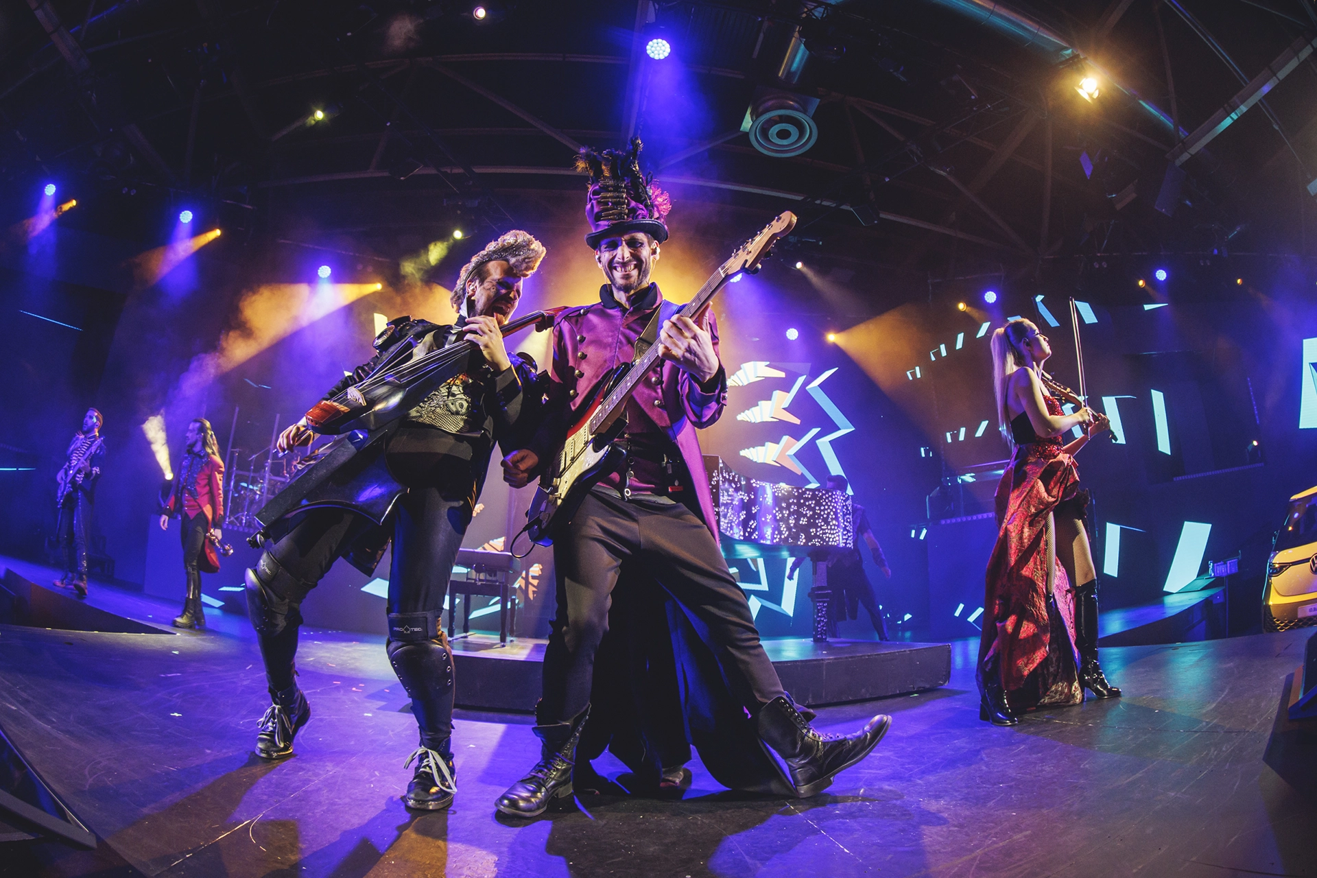 Two WAH musicians playing on the stage